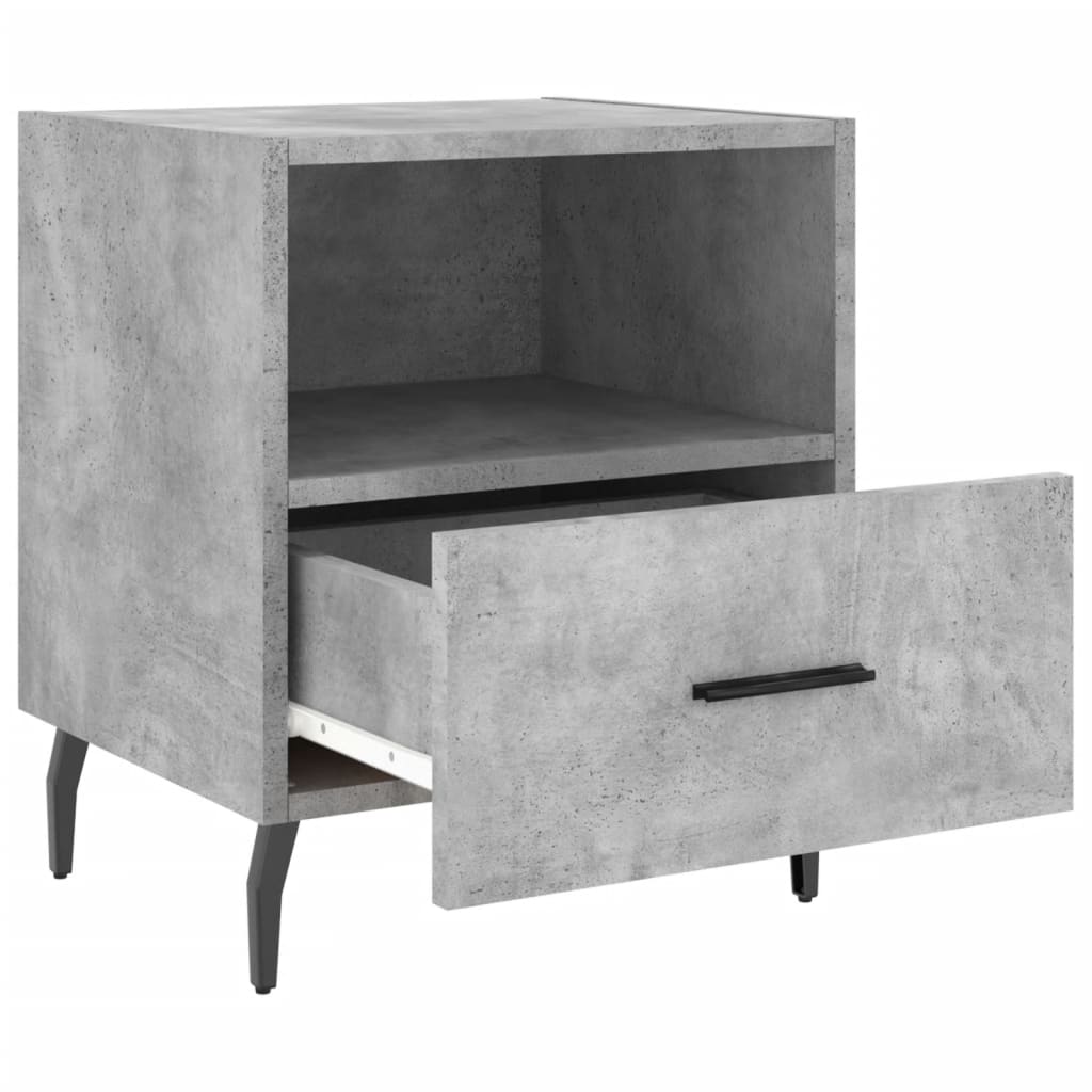Berkfield Bedside Cabinet Concrete Grey 40x35x47.5 cm Engineered Wood