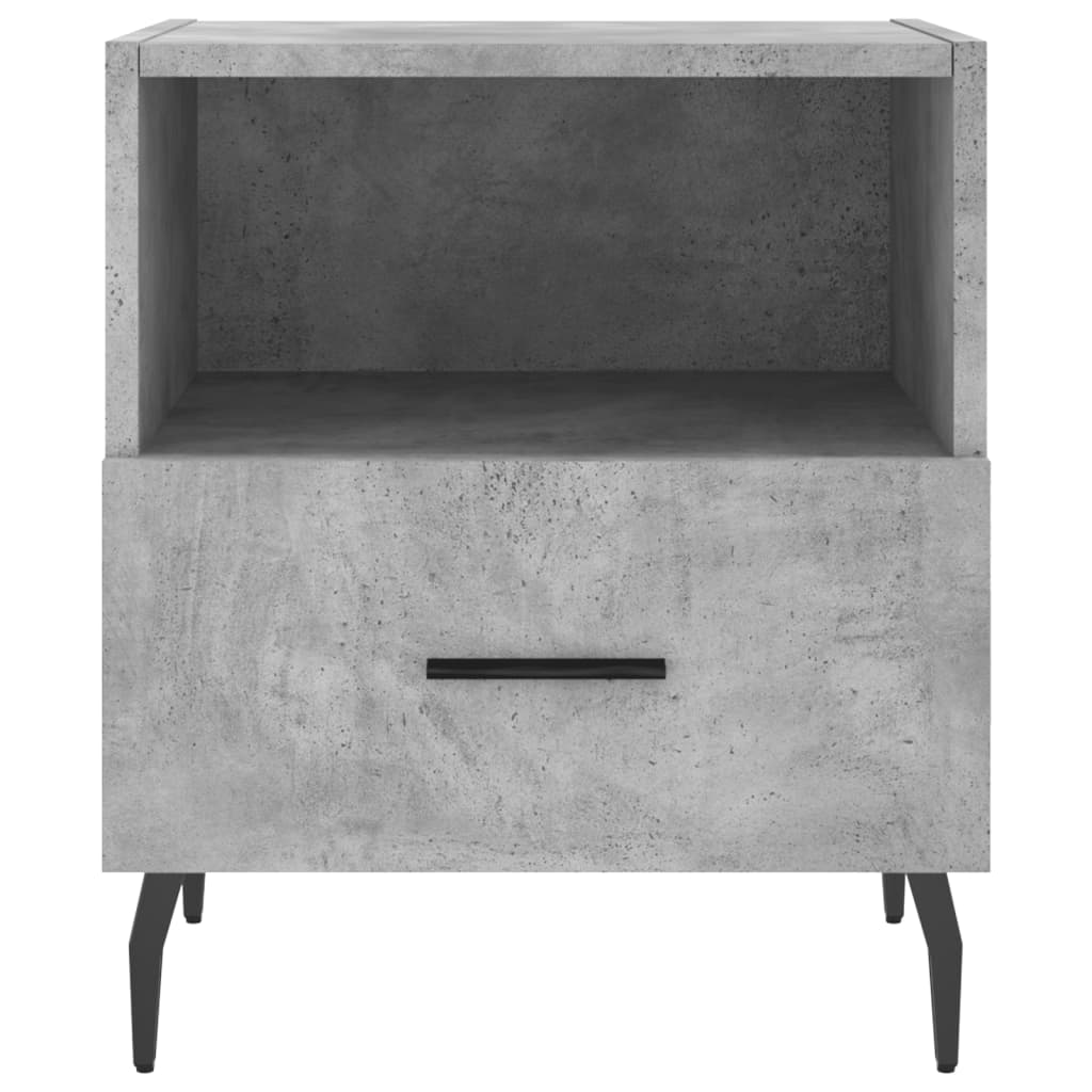 Berkfield Bedside Cabinet Concrete Grey 40x35x47.5 cm Engineered Wood