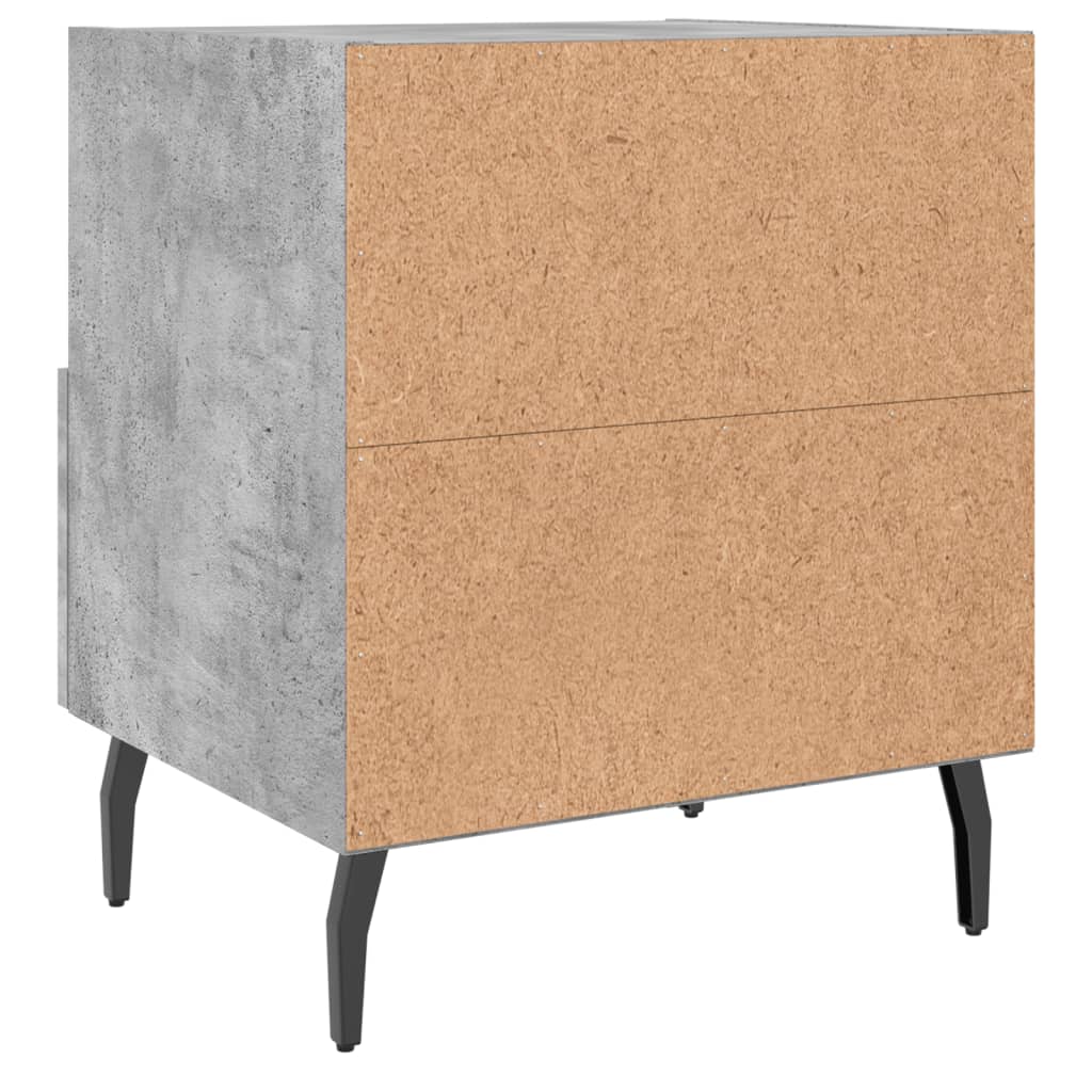 Berkfield Bedside Cabinet Concrete Grey 40x35x47.5 cm Engineered Wood