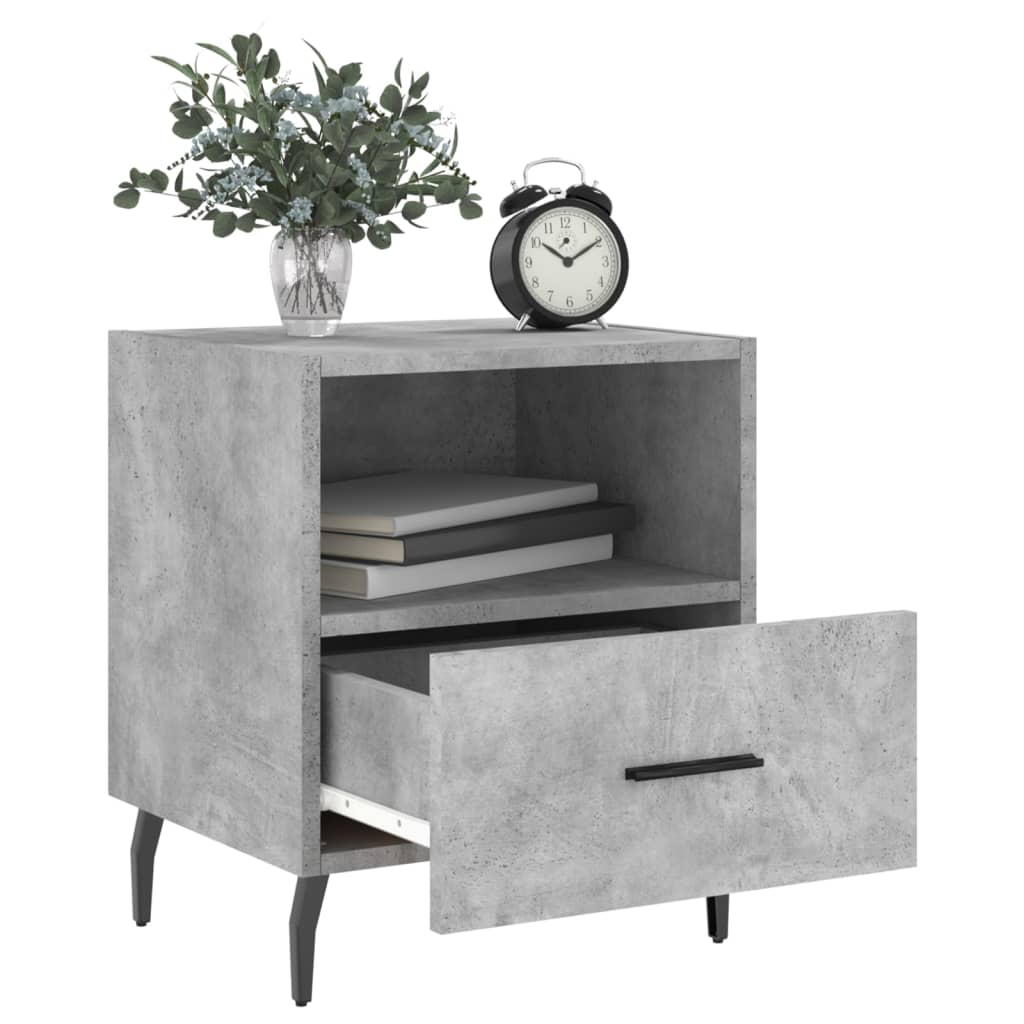 Berkfield Bedside Cabinet Concrete Grey 40x35x47.5 cm Engineered Wood
