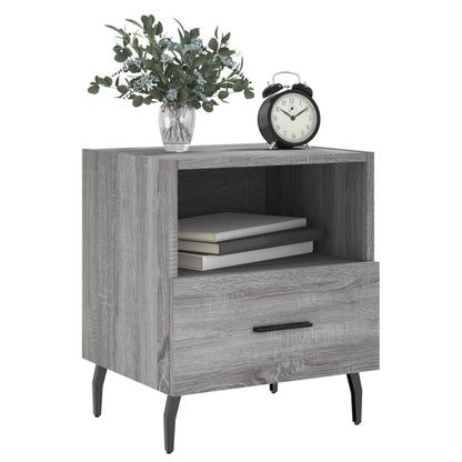 Berkfield Bedside Cabinet Concrete Grey 40x35x47.5 cm Engineered Wood