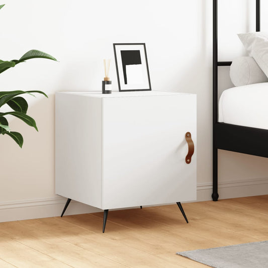 Berkfield Bedside Cabinet White 40x40x50 cm Engineered Wood