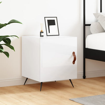 Berkfield Bedside Cabinet High Gloss White 40x40x50 cm Engineered Wood