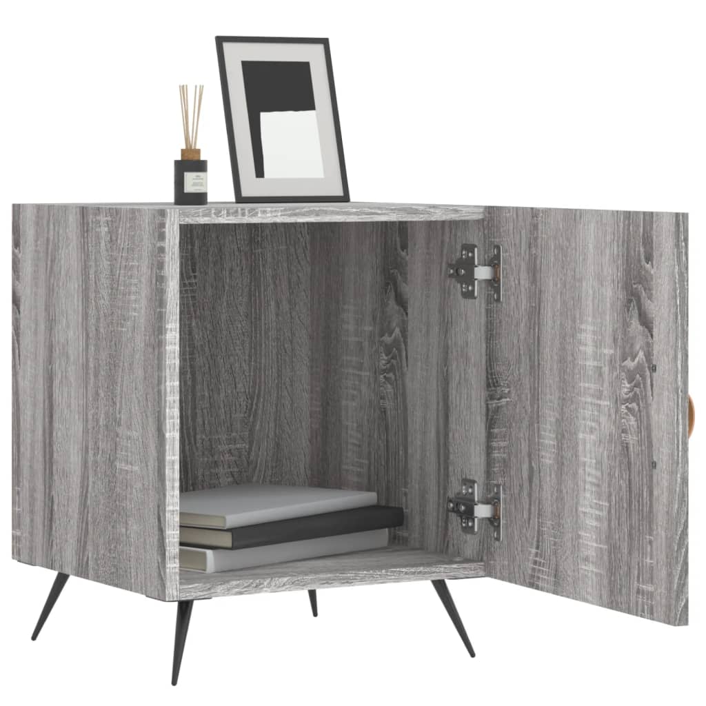 Berkfield Bedside Cabinet Grey Sonoma 40x40x50 cm Engineered Wood