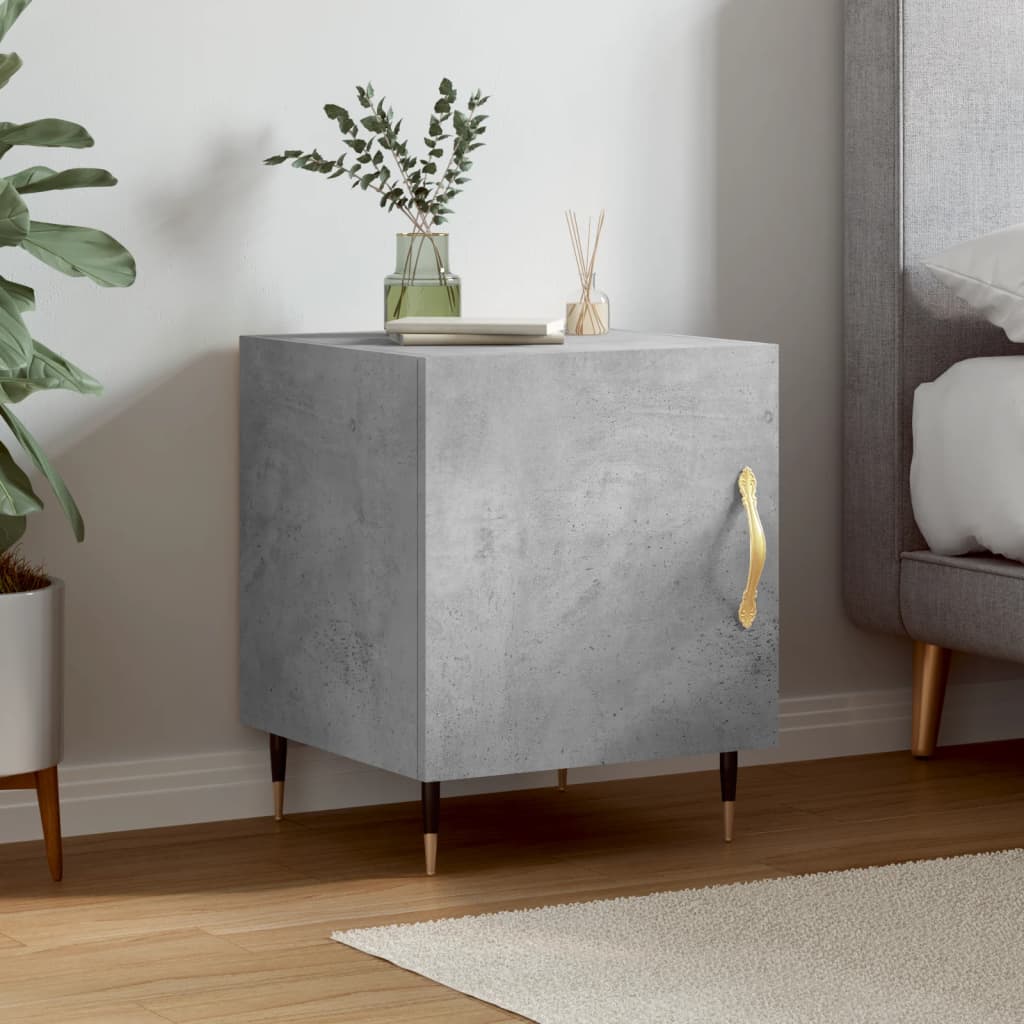Berkfield Bedside Cabinet Concrete Grey 40x40x50 cm Engineered Wood
