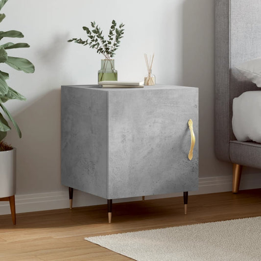 Berkfield Bedside Cabinet Concrete Grey 40x40x50 cm Engineered Wood