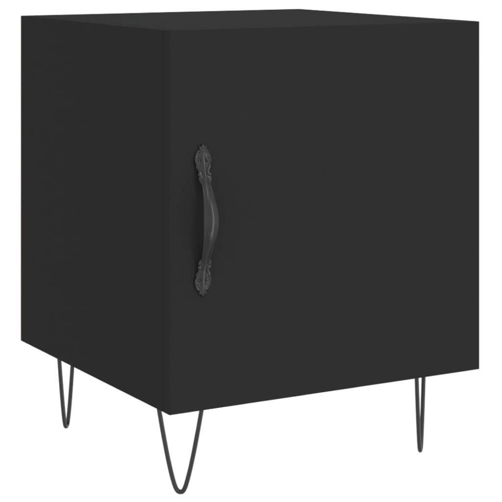 Berkfield Bedside Cabinet Black 40x40x50 cm Engineered Wood