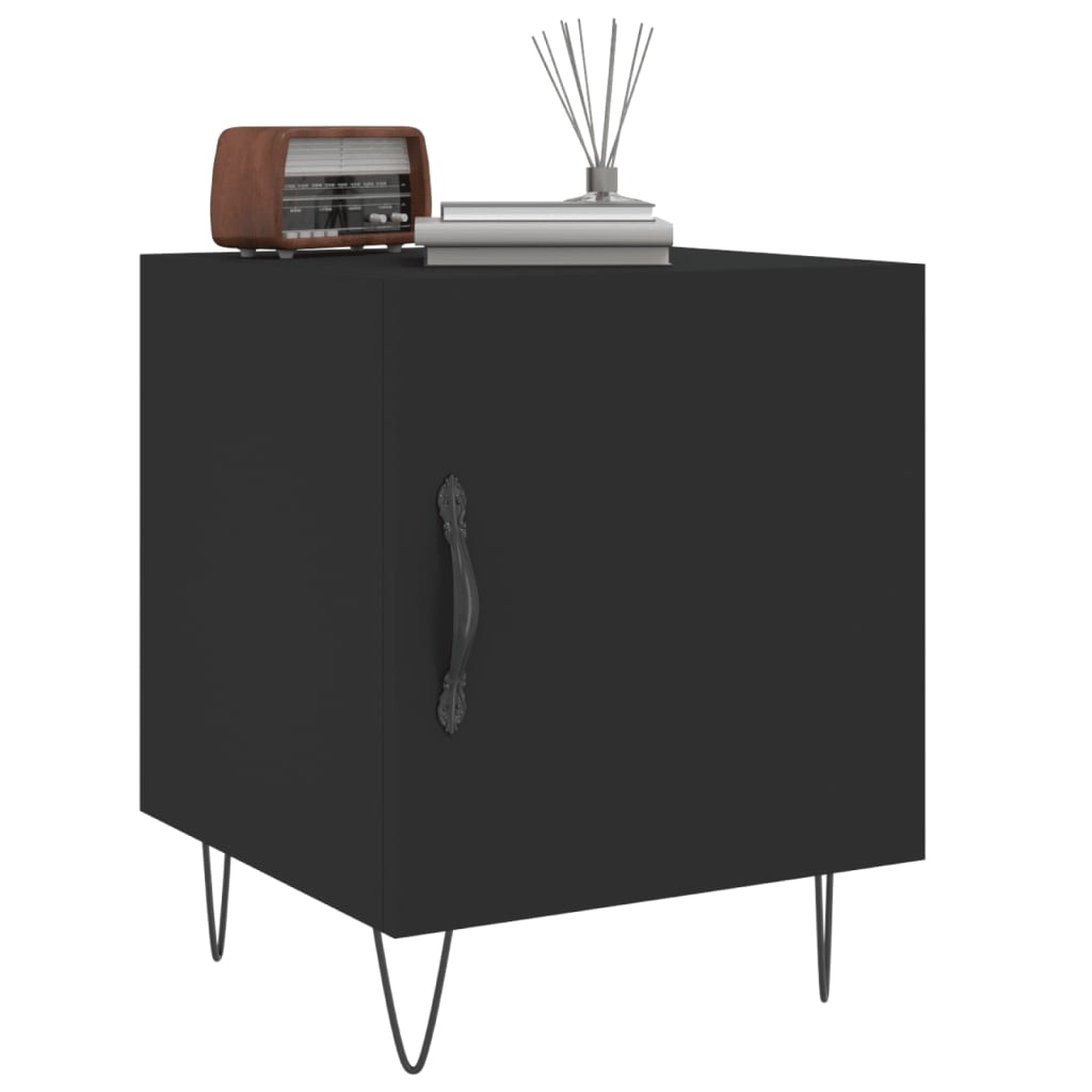 Berkfield Bedside Cabinet Black 40x40x50 cm Engineered Wood
