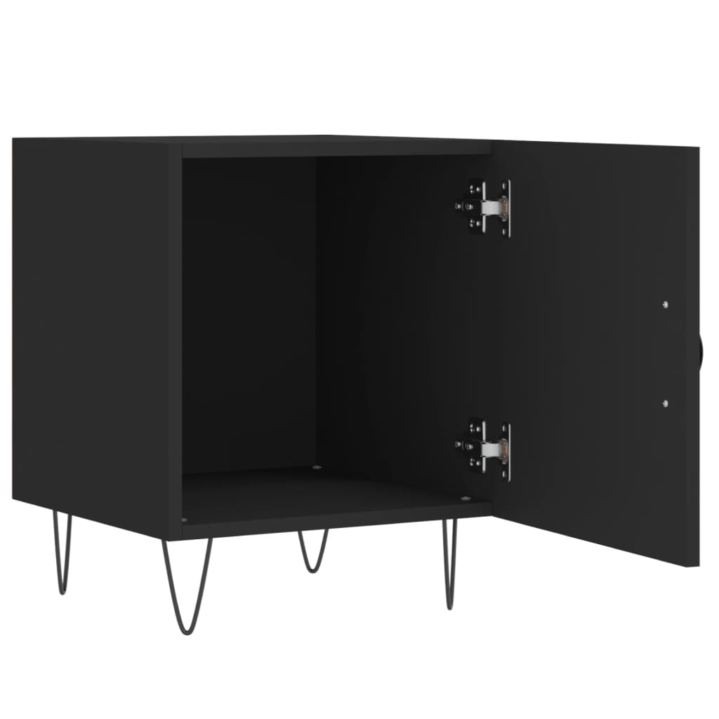 Berkfield Bedside Cabinet Black 40x40x50 cm Engineered Wood