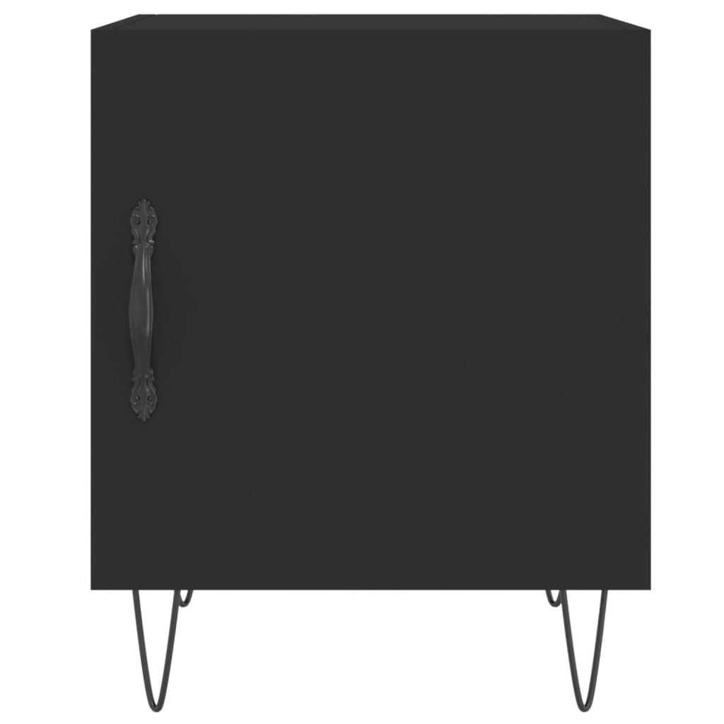 Berkfield Bedside Cabinet Black 40x40x50 cm Engineered Wood
