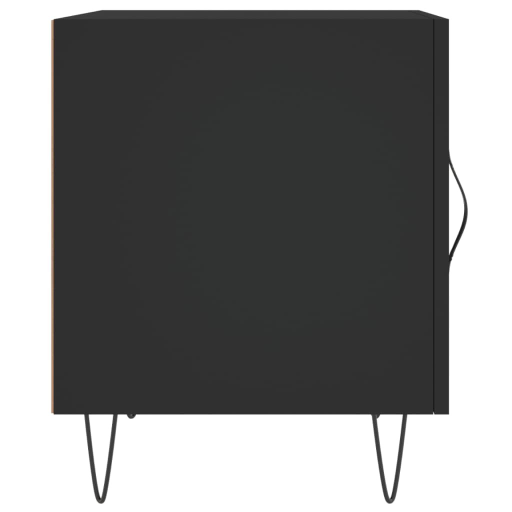 Berkfield Bedside Cabinet Black 40x40x50 cm Engineered Wood
