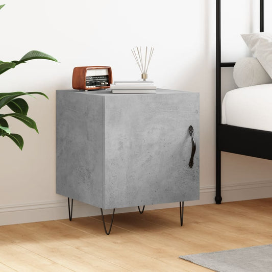 Berkfield Bedside Cabinet Concrete Grey 40x40x50 cm Engineered Wood