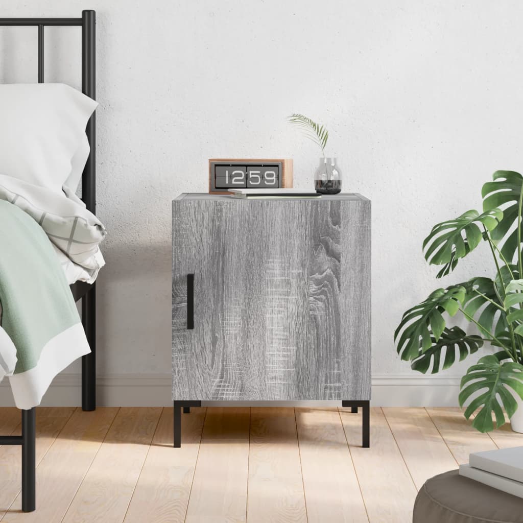 Berkfield Bedside Cabinet Grey Sonoma 40x40x50 cm Engineered Wood
