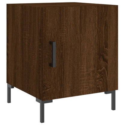 Berkfield Bedside Cabinet Brown Oak 40x40x50 cm Engineered Wood