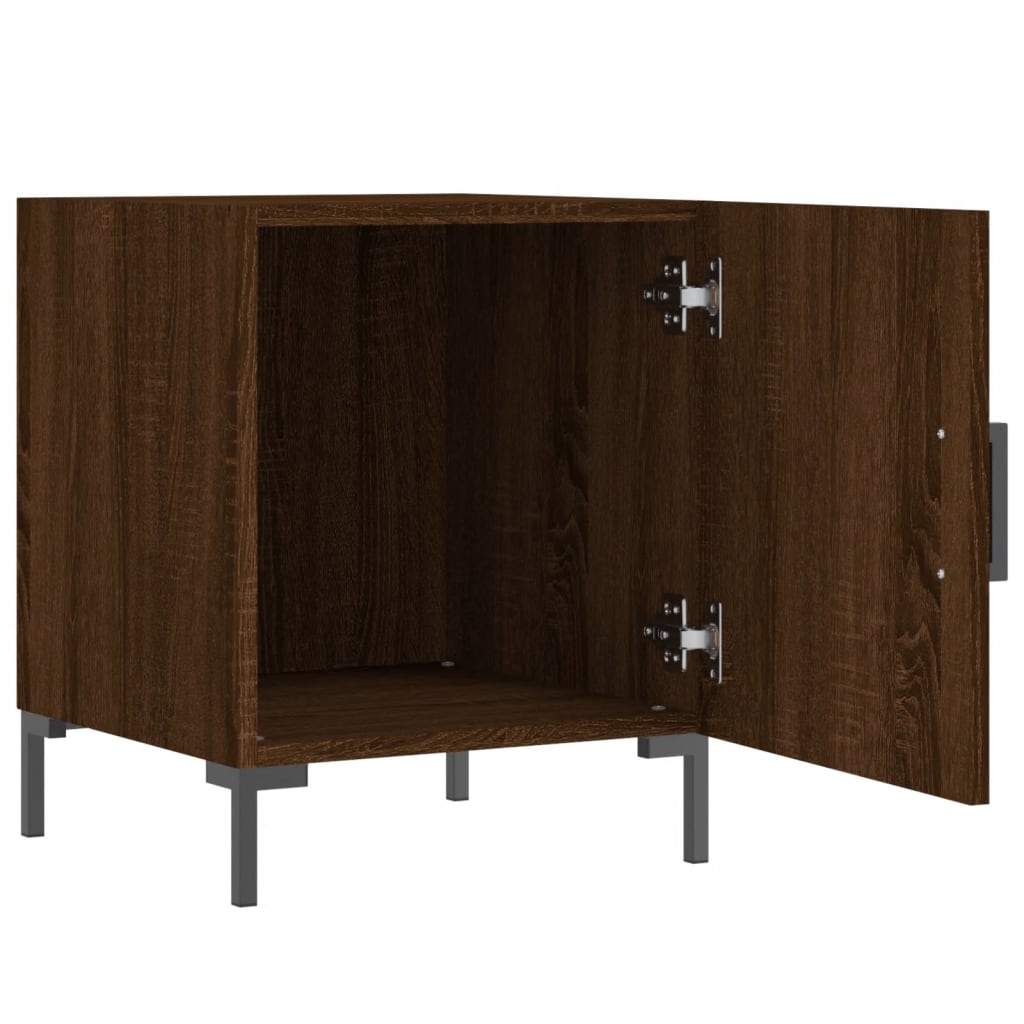 Berkfield Bedside Cabinet Brown Oak 40x40x50 cm Engineered Wood
