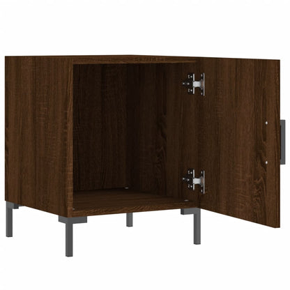 Berkfield Bedside Cabinet Brown Oak 40x40x50 cm Engineered Wood
