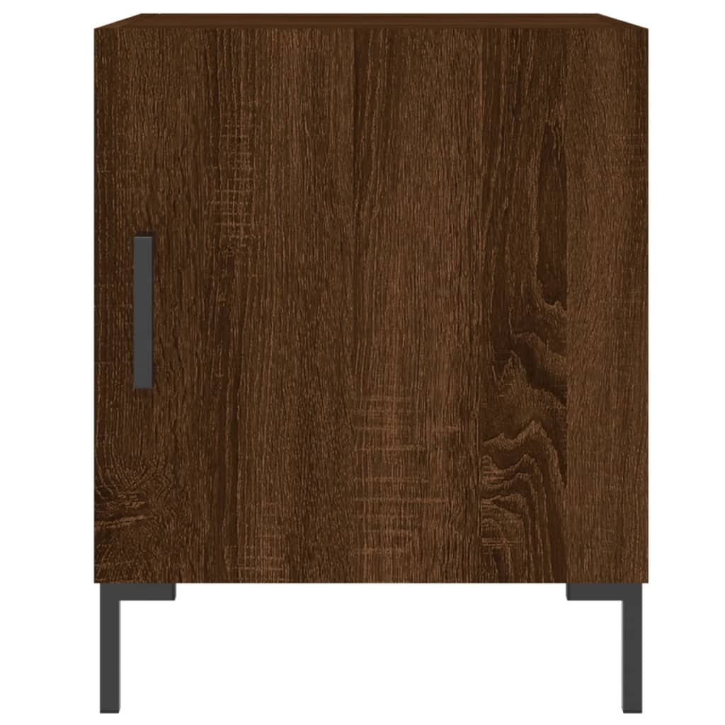 Berkfield Bedside Cabinet Brown Oak 40x40x50 cm Engineered Wood