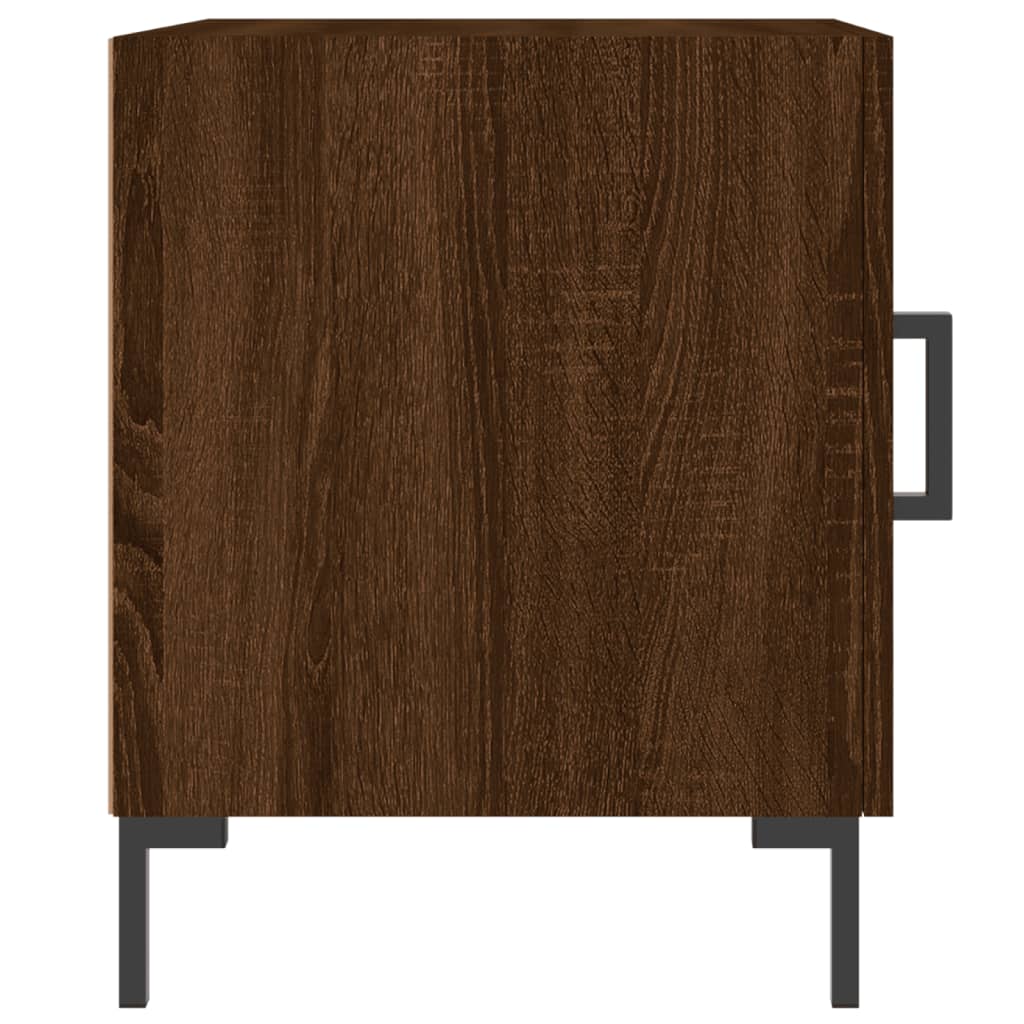 Berkfield Bedside Cabinet Brown Oak 40x40x50 cm Engineered Wood