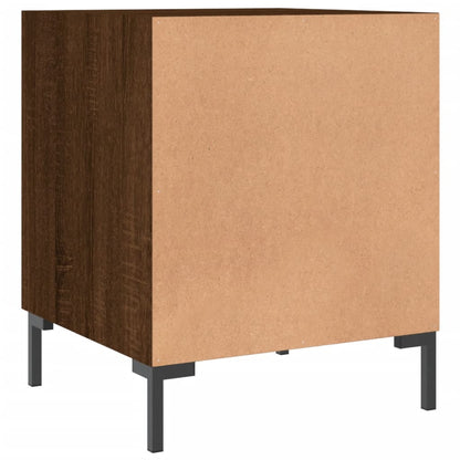 Berkfield Bedside Cabinet Brown Oak 40x40x50 cm Engineered Wood