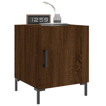 Berkfield Bedside Cabinet Brown Oak 40x40x50 cm Engineered Wood