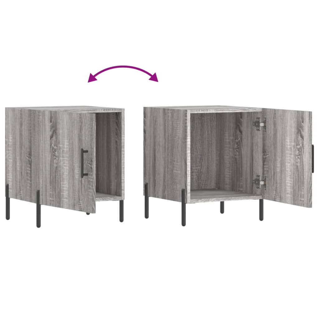 Berkfield Bedside Cabinet Grey Sonoma 40x40x50 cm Engineered Wood