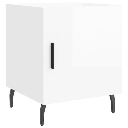 Berkfield Bedside Cabinet High Gloss White 40x40x50 cm Engineered Wood