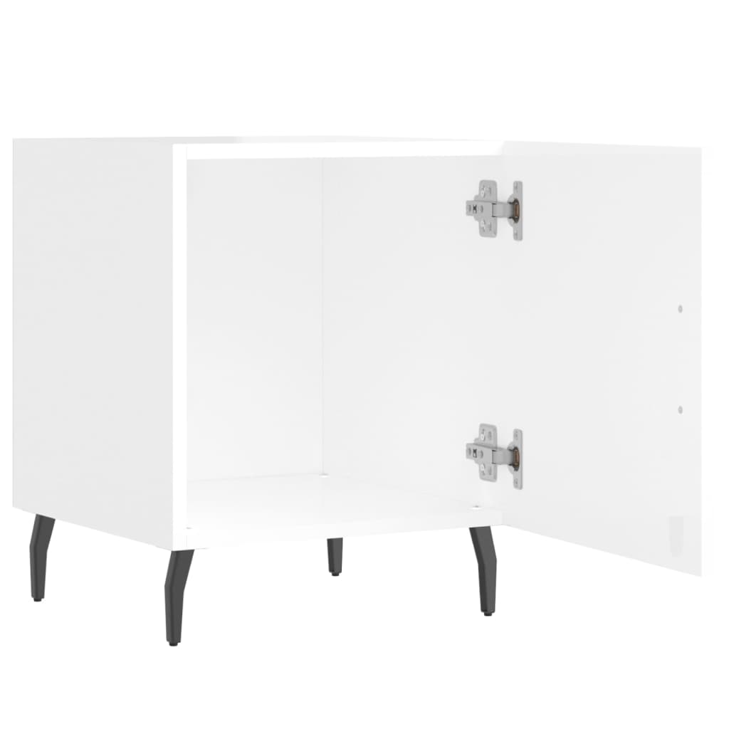 Berkfield Bedside Cabinet High Gloss White 40x40x50 cm Engineered Wood