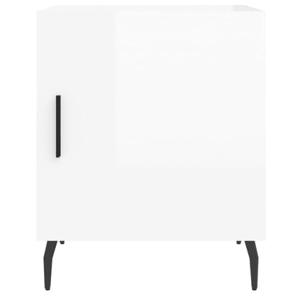Berkfield Bedside Cabinet High Gloss White 40x40x50 cm Engineered Wood