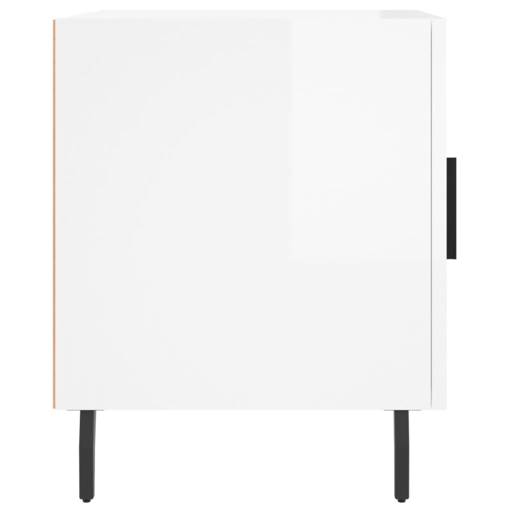 Berkfield Bedside Cabinet High Gloss White 40x40x50 cm Engineered Wood