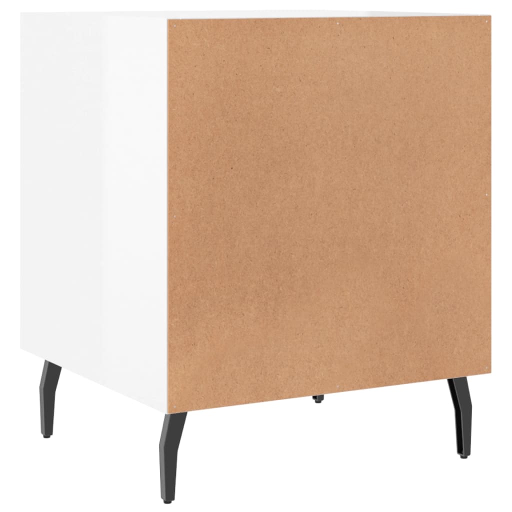 Berkfield Bedside Cabinet High Gloss White 40x40x50 cm Engineered Wood