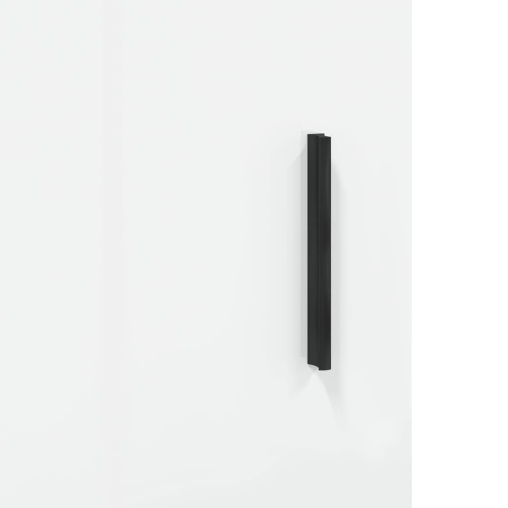 Berkfield Bedside Cabinet High Gloss White 40x40x50 cm Engineered Wood