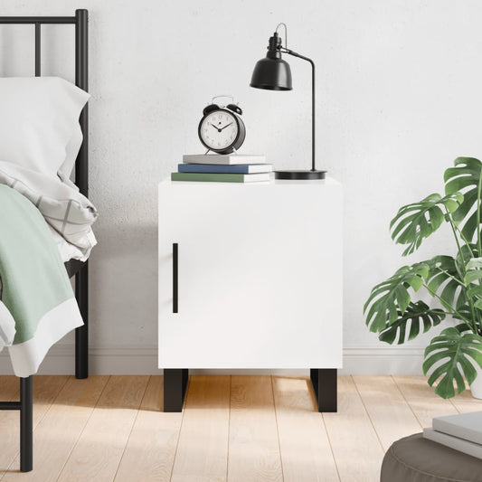Berkfield Bedside Cabinet High Gloss White 40x40x50 cm Engineered Wood