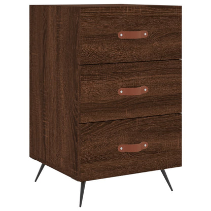 Berkfield Bedside Cabinet Brown Oak 40x40x66 cm Engineered Wood