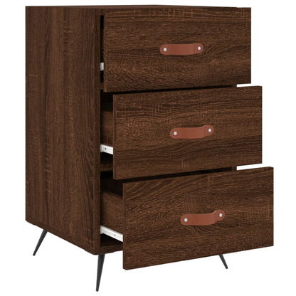 Berkfield Bedside Cabinet Brown Oak 40x40x66 cm Engineered Wood