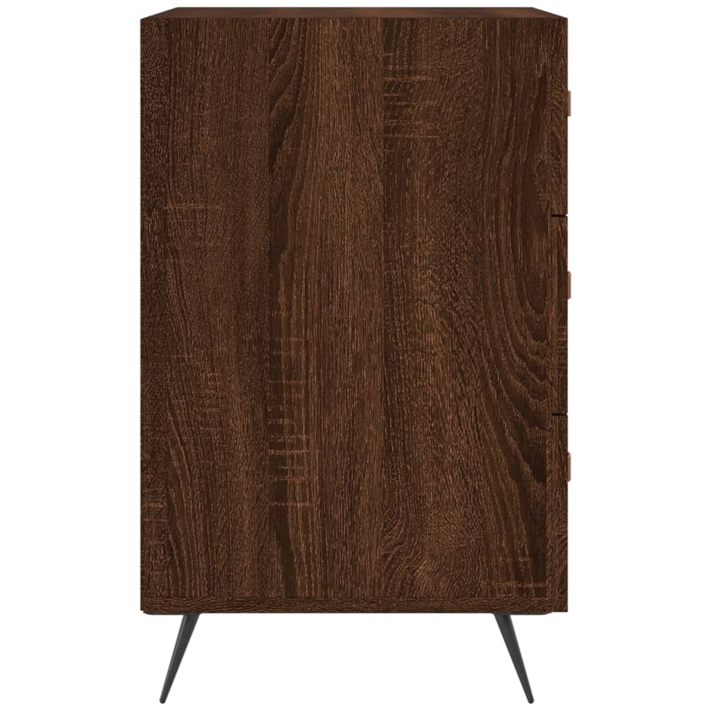 Berkfield Bedside Cabinet Brown Oak 40x40x66 cm Engineered Wood