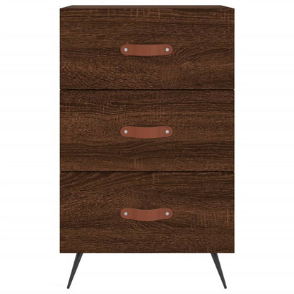 Berkfield Bedside Cabinet Brown Oak 40x40x66 cm Engineered Wood