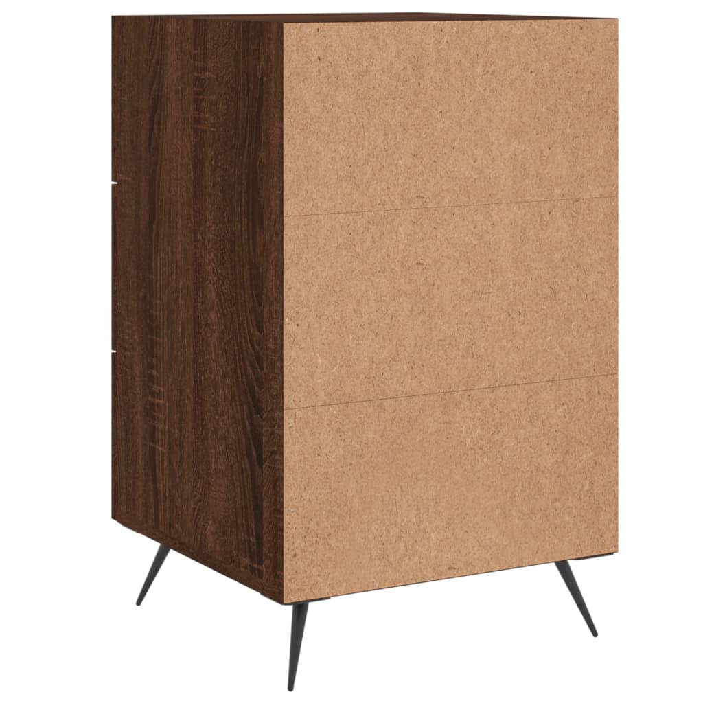 Berkfield Bedside Cabinet Brown Oak 40x40x66 cm Engineered Wood