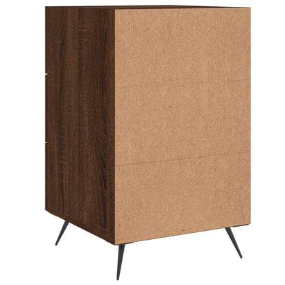 Berkfield Bedside Cabinet Brown Oak 40x40x66 cm Engineered Wood
