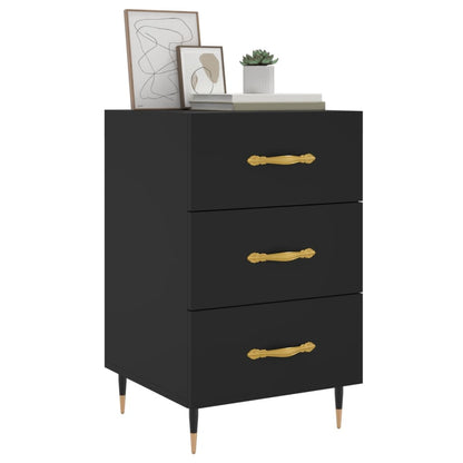 Berkfield Bedside Cabinet Black 40x40x66 cm Engineered Wood