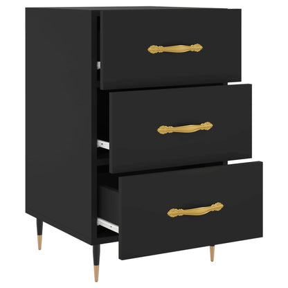 Berkfield Bedside Cabinet Black 40x40x66 cm Engineered Wood