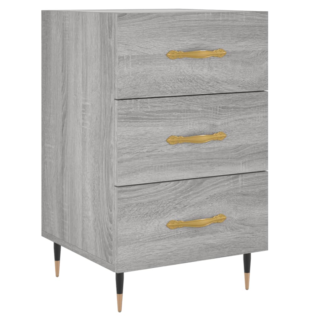 Berkfield Bedside Cabinet Grey Sonoma 40x40x66 cm Engineered Wood
