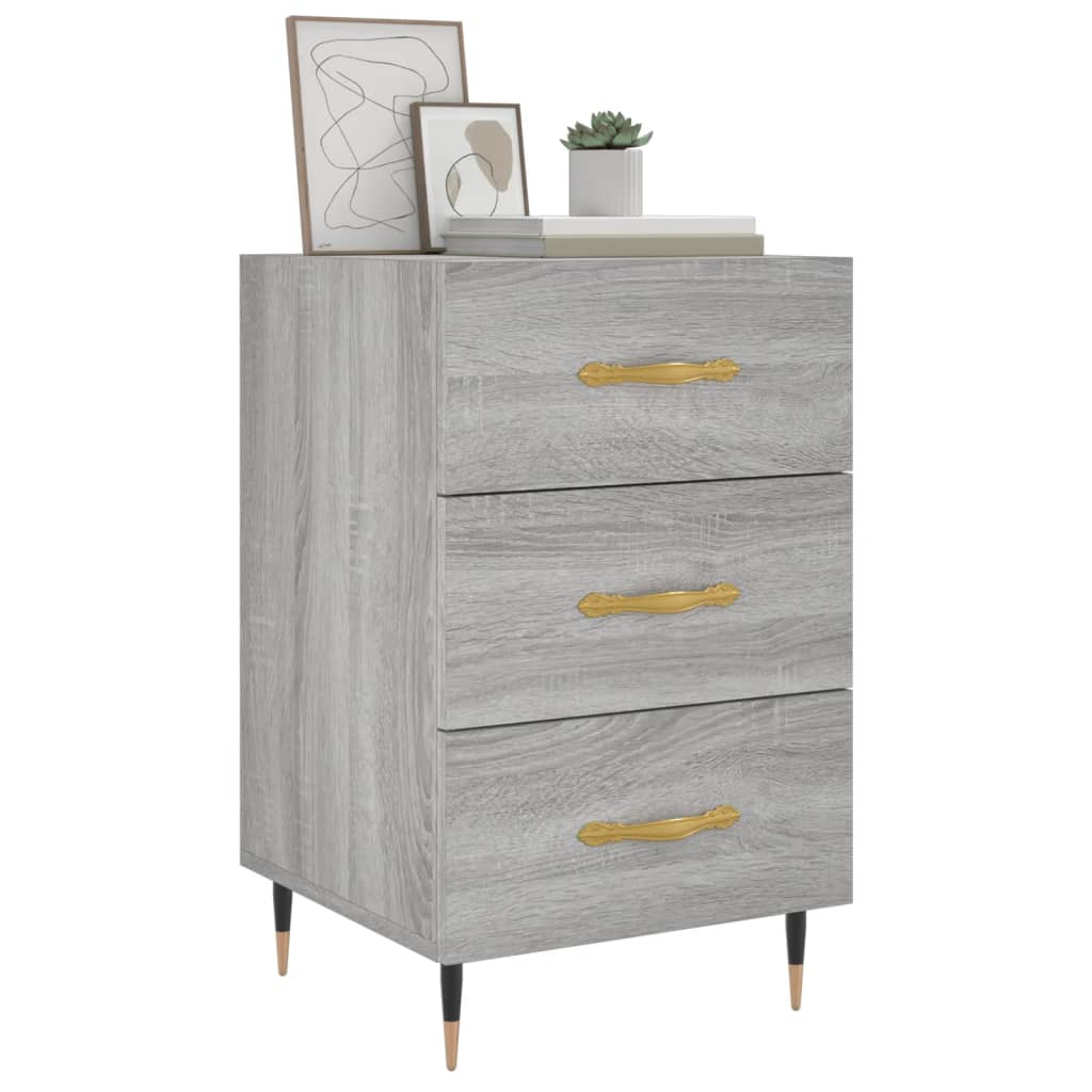 Berkfield Bedside Cabinet Grey Sonoma 40x40x66 cm Engineered Wood