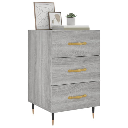 Berkfield Bedside Cabinet Grey Sonoma 40x40x66 cm Engineered Wood