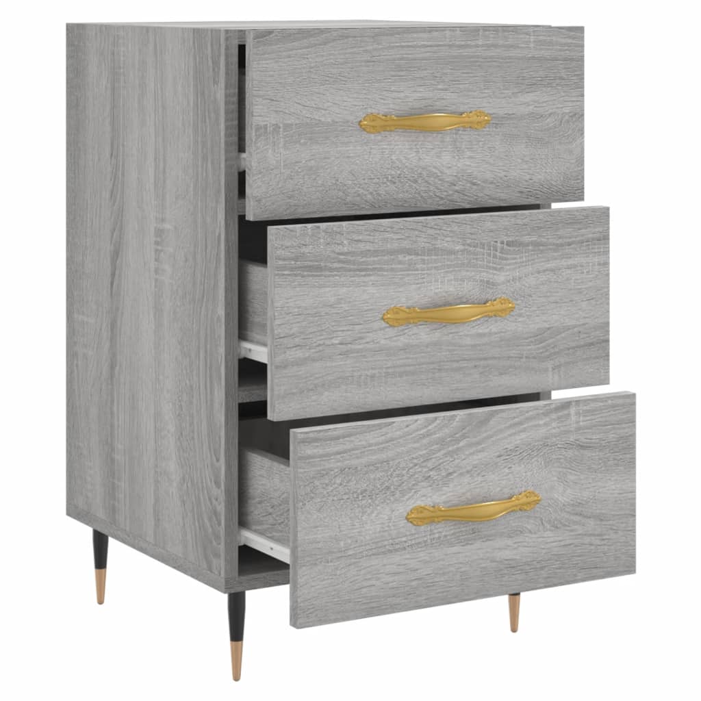 Berkfield Bedside Cabinet Grey Sonoma 40x40x66 cm Engineered Wood