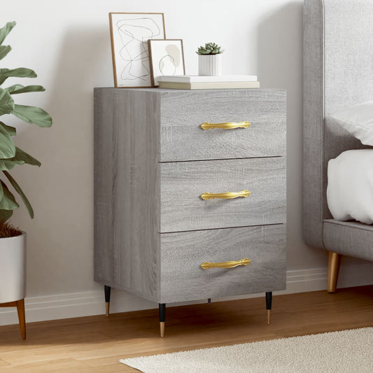 Berkfield Bedside Cabinet Grey Sonoma 40x40x66 cm Engineered Wood