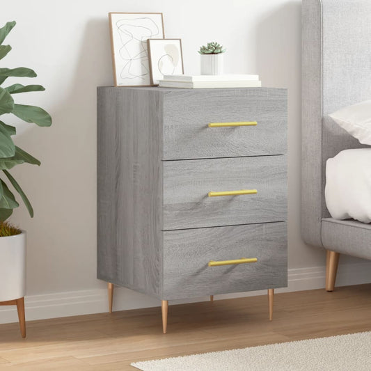 Berkfield Bedside Cabinet Grey Sonoma 40x40x66 cm Engineered Wood