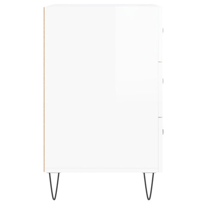 Berkfield Bedside Cabinet High Gloss White 40x40x66 cm Engineered Wood