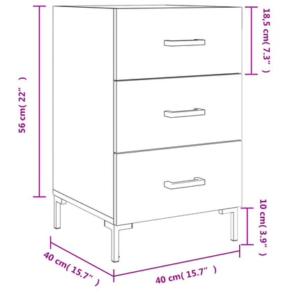 Berkfield Bedside Cabinet Sonoma Oak 40x40x66 cm Engineered Wood