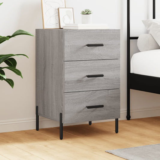 Berkfield Bedside Cabinet Grey Sonoma 40x40x66 cm Engineered Wood