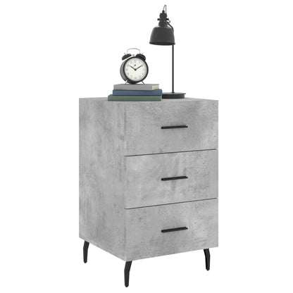 Berkfield Bedside Cabinet Concrete Grey 40x40x66 cm Engineered Wood